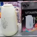 Original Vitamin Hot And Cold Vacuum Flask Thermos - Pure Plastic Body With Double Glass - 1000 ML. 