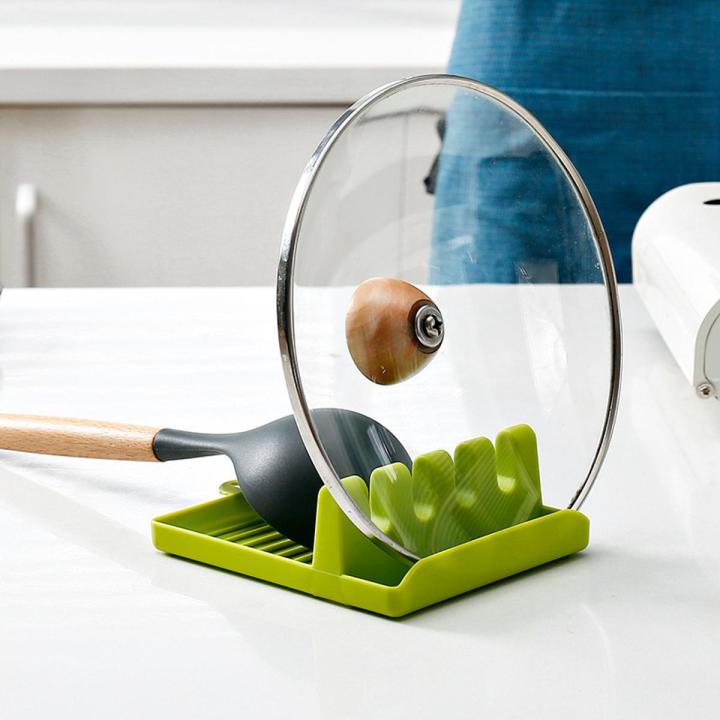 Spoon Rack Plastick Plastic Kitchen Spoon Holder Rack - Non Slip Spatula Rest with 4 Slots ...