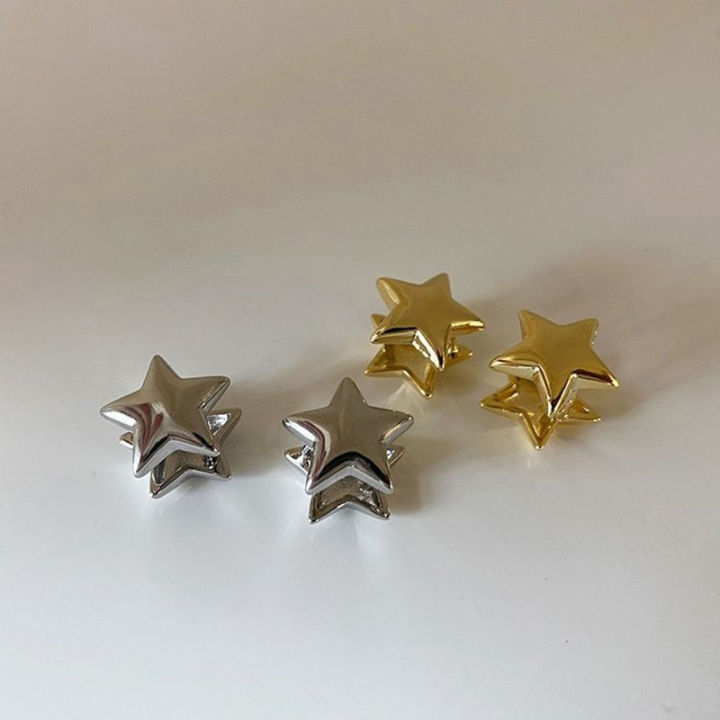 1Pair%20Fashion%20Simple%20Smooth%20Double-sided%20Star%20Earrings%20For%20Women%20Minimalist%20Ear%20Buckle%20Sweet%20Cool%20Earrings%20Punk%20%20Gifts%20-%20Image%205