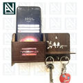 Al Noor Traders Brand Home Decor Unique Stylish Wooden Key Holder for Wall Decor with Stylish Stainless Steel Hooks Beautiful Key Organizer for Home Decoration - Wall Mounted Key Holder I Decorating Items I Decorating Items For Home I Decoration. 