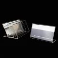 30Pcs Sign Display Holder Price Name Card Tag Mini Sign Label Counter Top Stand Case 6cm x 4Cm. 