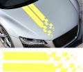 Bonnet Car Sticker-Rectangular Chess Pattern-Car Sticker-Car Decal-sticker for a Car-Bonnet Sticker. 