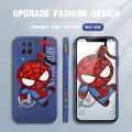 Jizetin for Samsung Galaxy A12 / M12 / A12 5G Case Side Design Phone Cover Cartoon Marvel Hero Spider Man Edge Pattern Liquid Silicone Trend Case. 