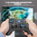 EasySMX 2.4G Wireless Controller for PS3, PC Gamepads with Vibration Fire Button Range up to 10m Support PC (Windows XP/7/8/8.1/10), Steam, PS3, Android, Vista, TV Box Portable Gaming Joystick Handle. 
