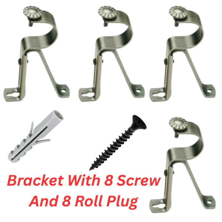 Pack%20OF%204%20Adjustable%20Metal%20Curtain%20Holder%20Bracket%20for%203/4"%20Rod%20pole%20Golden%20and%20Silver%20Finish%20Heavy%20Duty%20-%20Image%204