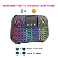 SPEEDX I10 Mini Wireless Bluetooth Keyboard Touchpad 7 Color Backlit 2.4GHz Rechargeable Remote for Smart TV Android TV Box PC Laptop PS4 Fire Stick. 