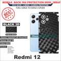 REDMI 12 full Back 360 Protection skin wrap with sides and camera protection premium quality full cover. 