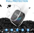 Soft Silicone Full Screen and Body Cover Protector For Fitbit Versa 3 and Fitbit Sense Smart Watch Full Body Case Cover. 