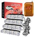 4 Grill Strobe Flasher Car lights Led Interior Remote Control System Light. 