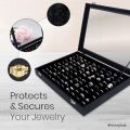 Ring Case, 72 Slots Jewelry Ring Display Case. 