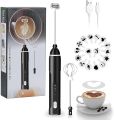 Rechargeable Electric Foam Maker - Handheld Milk Wand Mixer Frother for Hot Milk, Hand Blender Coffee, Egg Beater. 