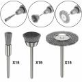 45PCS Stainless Steel Steel Wire Brush Wheel Brushes Die Grinder Rotary Electric Tool for Engraver. 