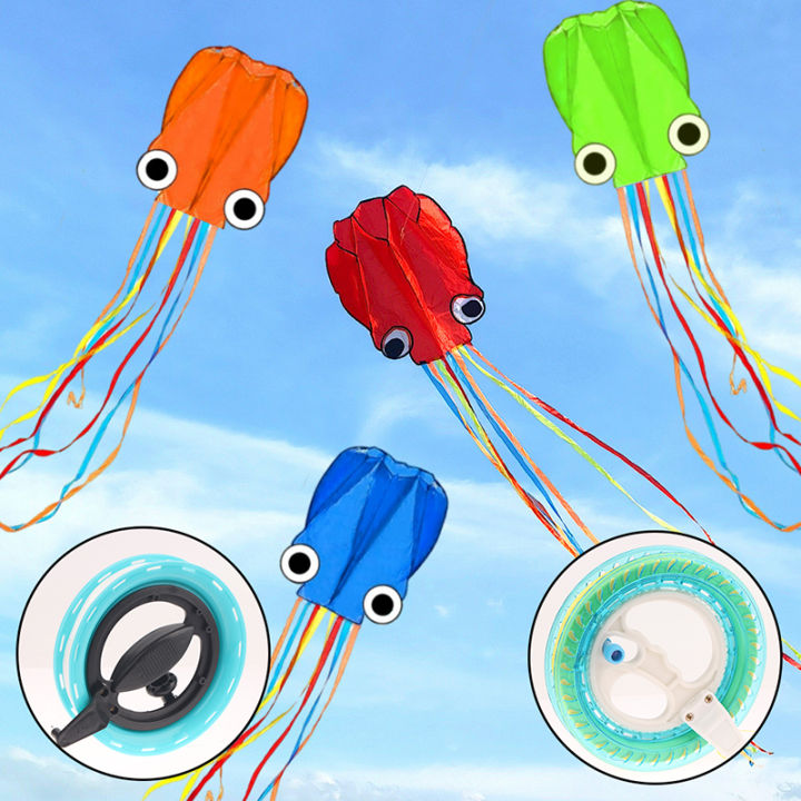 1 Set 3D Stereoscopic Octopus Kites Flying Toys For Children Nylon ...
