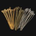 50-60 Pcs/bag 20-50 mm EYE Head Pins DIY Gold/Silver Head Pins For Jewelry Making Accessories. 