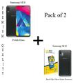 Samsung Galaxy M10 Tempered Glass Screen Protector Polish Glass + Back Matte Protector Soft Skin Sheet For Samsung Galaxy M10. 