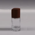 Portable design Perfume bottle Leak-proof Transparent Wooden cap Spray vial 15ml capacity Thick glass Cosmetic container for. 