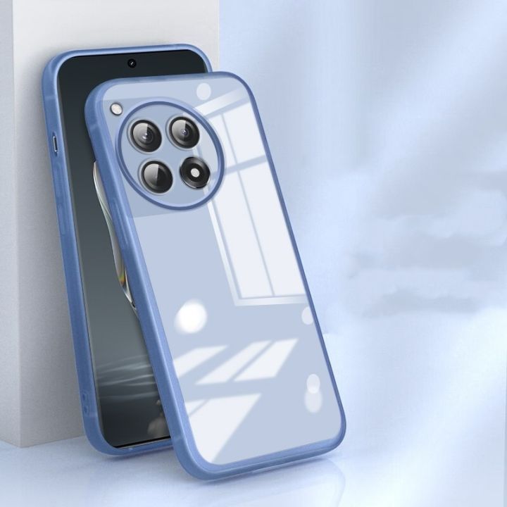 For OnePlus ACE3 Case Camera Protection Semi Transparent Soft Silicone Shockproof with Lens Protector Films for OnePlus ACE 3 5G Back Cover