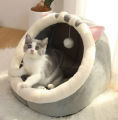 Sweet Cat Bed Warm Pet Basket Cozy Kitten Lounger Cushion Cat House Tent Very Soft Small Dog Mat Bag For Washable Cave Cats Beds- PS445 PS-TO. 