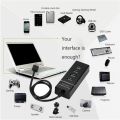 LccKaa USB 3.0 Hub USB Hub 3.0 Multi USB Splitter 3 Hab USB Adapter 4 Port Multiple Expender USB 3.0 Hub for PC（Black）. 