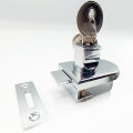 Single glass showcase door lock with 3 keys. 