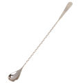 1Pc long handle mixing spoon stainless steel bar cocktail spoon twisted handle FINPAE. 