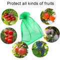 20PCS Grape Fruit Protection Bags Garden Drawstring Netting Mesh Bags Anti-Bird For Plant Fruit Trees Organza Bags. 