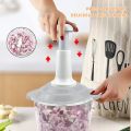 Food Processor, Mini Food Processor, Press Start Quick Operation, 3-Blade Double Layer Thickening Transparent Bowl is Safe and Reliable. 