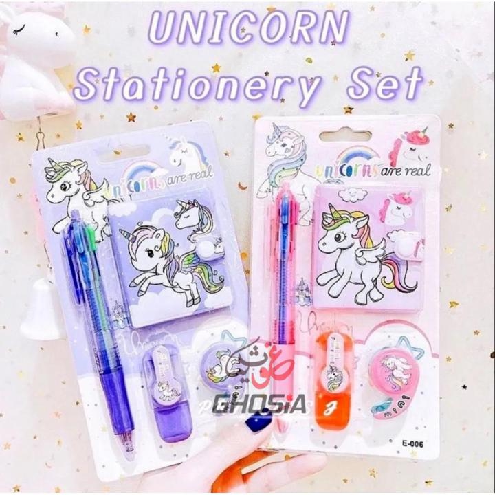 Stationery Gift Set For Kids With Cute Baby Doll Pocket Diary, Multicolor Ball point,Mini Highlighter, Stickers- Arts & Craft School set Stationery Gift Set For Girls-1806