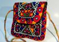 Traditional Pakistani Balochi Sindhi Embroided Multicolor Size 15x12 cm Cultural Wallet & Cross body shoulder for Girls & Women Coin Purse Hand Made Mirror Work Handicraft for Ladies, Females & Kids. 