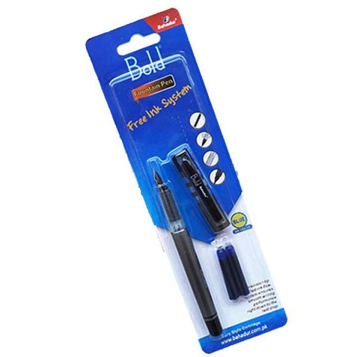 Bold Ink Pen With Free Blue Ink Cartridge Best Fountain Pen For