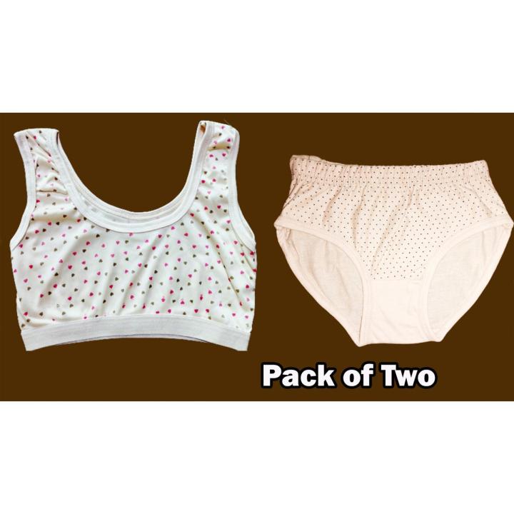Pack of 2 (Small Underwear + blows ) - 100% Comfy Cotton Underwear + Blows for Girls/Women - Pack of 2