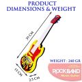 ROCK BAND GUITAR SMALL 15 INCH SIZE TOY FOR BOY AND GIRL KIDS WITH MUSIC AND LIGHTS 919-A. 