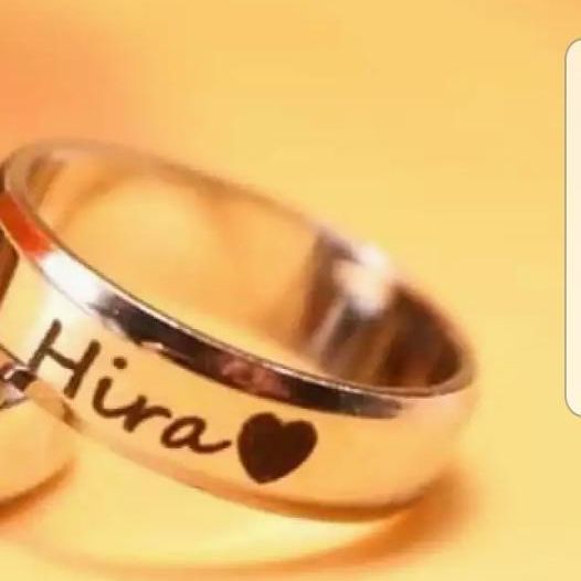 Customize Name Engraving Ring Golden