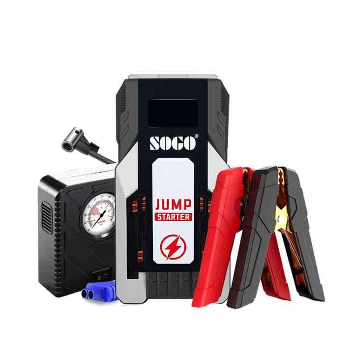 Car Battery Jump Starter, Air Compressor & 6,000mAh Power Bank X6