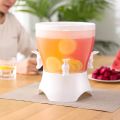 3 Compartment Beverage Dispenser Plastic 360° Rotating Dispenser with Faucet and lid, 3.5L Large Capacity Refrigerator Cold Water Kettle, Multifunctional Cooler Bottle.. 