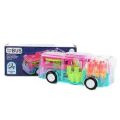 Concept Musical Bus Toy For Kids, 3D Bus Toy With 360 Degree Rotation, Gear Transparent Bus Toy With Lighting & Sound Effects. 