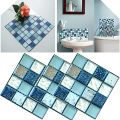 Techmanistan Pack Of 10 - Mosaic Tile Stickers Wall Stickers, Self Adhesive Wall Stickers, 3D Waterproof Brick Pattern Wall Tile Stickers - 10cm x 10cm. 