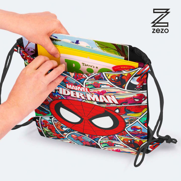 Spider%20Man%20Drawstring%20Bag%20For%20Kids%20Digitally%20printed%20on%20Cloth%20By%20Zezo%20-%20Image%203