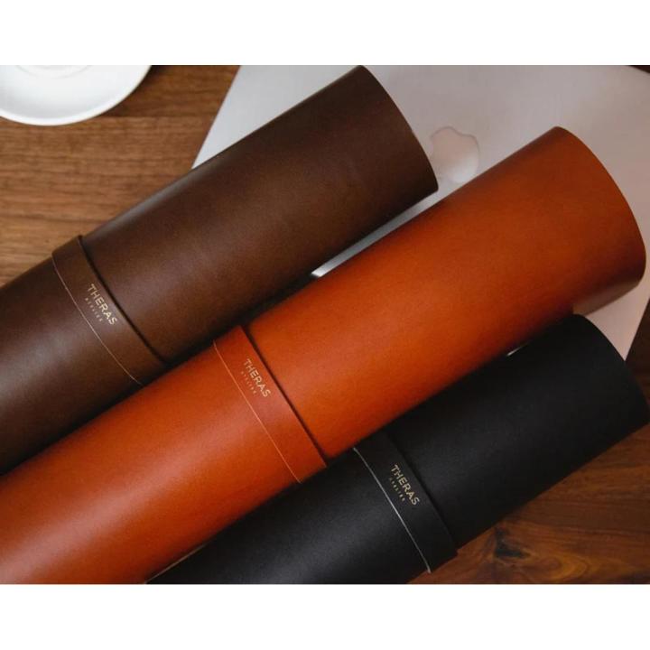 PU Leather Mouse Pad Table Mat – Luxury Leather Laptop-Desktop Mouse Pad Water and Stain Resistant, Non-Slip Grip- Office Table Mat