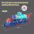 2 in 1 Action Toy Truck Gatlin Toy Gun_Truck Children's Action Toys With Soft Foam Dart Shooting_Game Car Ejection Great Action Truck For Kids-179A. 