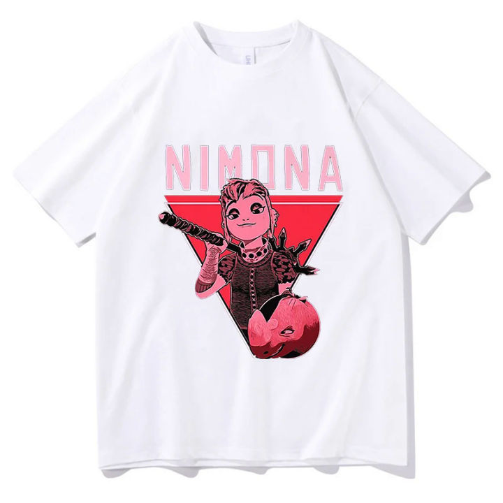 Cool Nimona T shirts classic T-shirt 2023 men/women graphic vintage anime summer cotton t-shirt Unisex tees clothes short sleeve