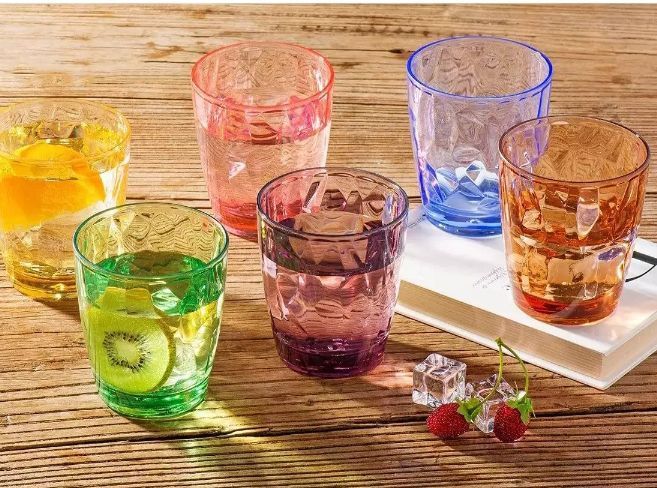 Unbreakable Real Acrylic Good Quality Water Glasses  Perfect for Gifts ( Set of 6 )