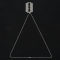 Men's Stainless Steel Razor Blade Pendant Chain Necklace Silver. 