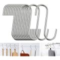 24 Pcs Set Stainless Steel S Shaped Hooks Kitchen S Type Hooks Hangers For Pans Pots Utensils Clothes Bags Plants. 