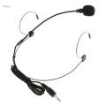 Double Ear Hook Headset Mic Microphone 3.5mm Straight + Right Angle. 