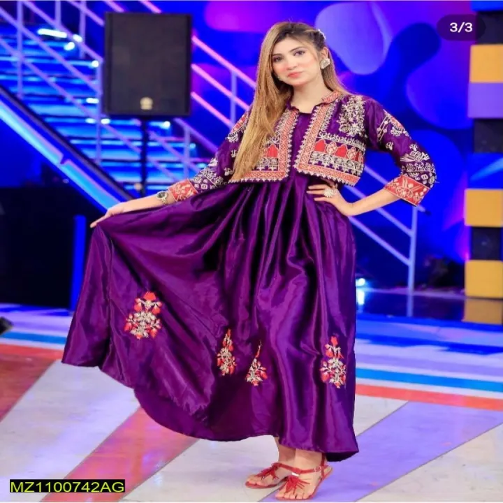 Women's%20Embroidered%20Koti%20And%20Frock%20-%20Image%204