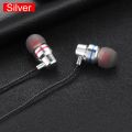 Earphone Super 4D Bass Double Speaker Wired Earphones with Mic Sport Headset Online Class Headphones (3.5mm Interface). 