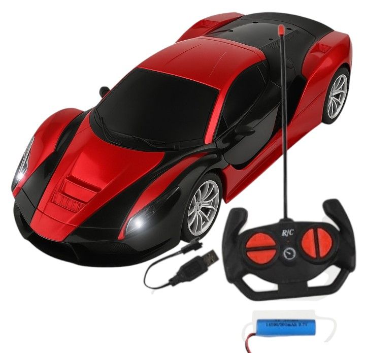 Rechargeable RC Remote Control Car for Kids | High Speed Racing Chargeable Car with Lights | Perfect Gift for Boys & Girls – Indoor & Outdoor Charging Wali Car