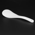2X Kitchen Dotted White Plastic Flat Rice Scoop Paddle Meal Spoon. 