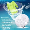 Mini Ultrasonic Washing Machine Portable Turbo Washer Lightweight Automatic Washing Machine for Travel Underwear Socks Small Towels and Clothes. 